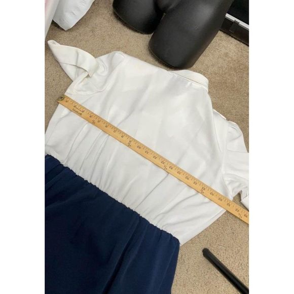 𝅺SZ 14 Liz Petites air hostess style dress up role play outfit blue white - Picture 8 of 9